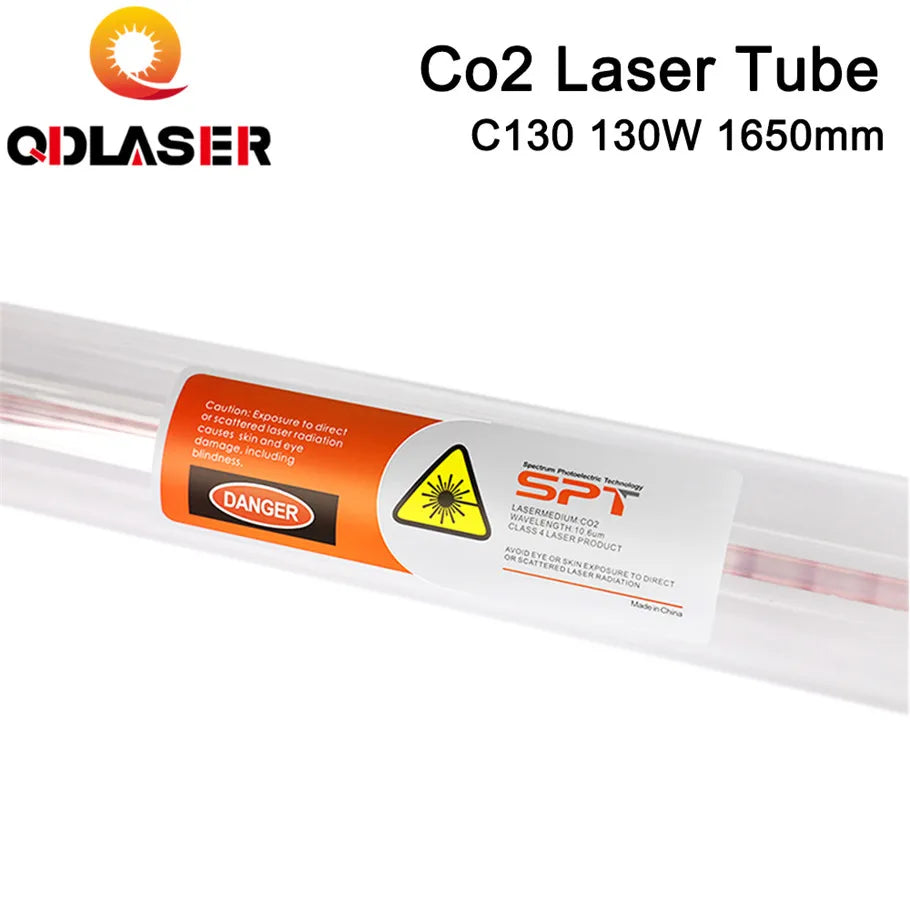 SPT C130 Co2 Laser Tube 130w 130W-150W Length 1650mm Dia.80mm for Co2 Laser Engraving and Cutting Machine