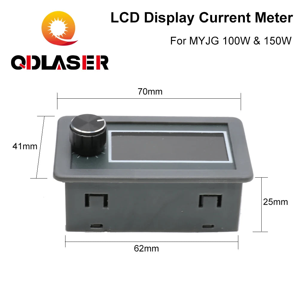 QDLASER MYJG 100W 150W CO2 Laser Cutting Machine Power Supply Parts LCD Display Current Meter
