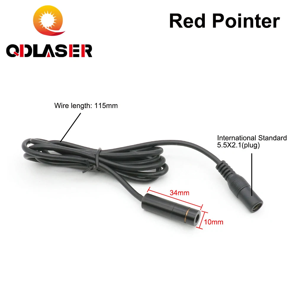 QDLASER Red Laser Locator Red Dot Beam Marking Focusable Laser Diode Module +Battery Case+mount for Marking Machine