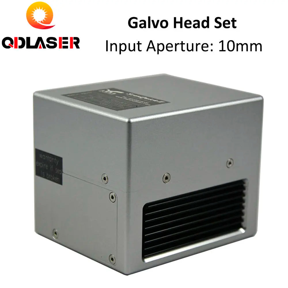 QDLASER 1064nm Fiber Laser Scanning Galvo Head Input Aperture10mm Galvanometer Scanner with Power Supply Set