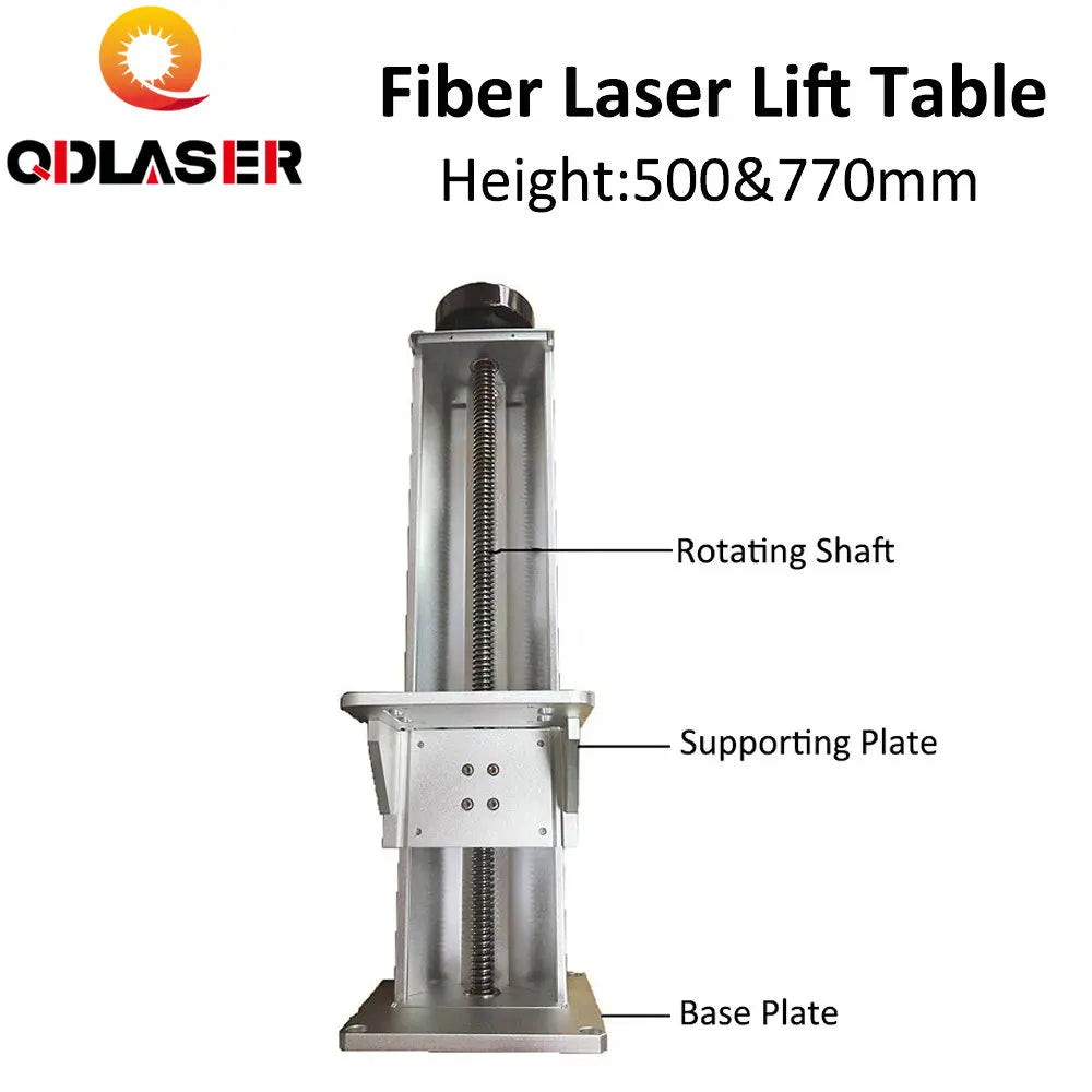 QDLASER Fiber Laser Path Lift up and Down System Height 500mm 770mm for Fiber Laser Marking Machine