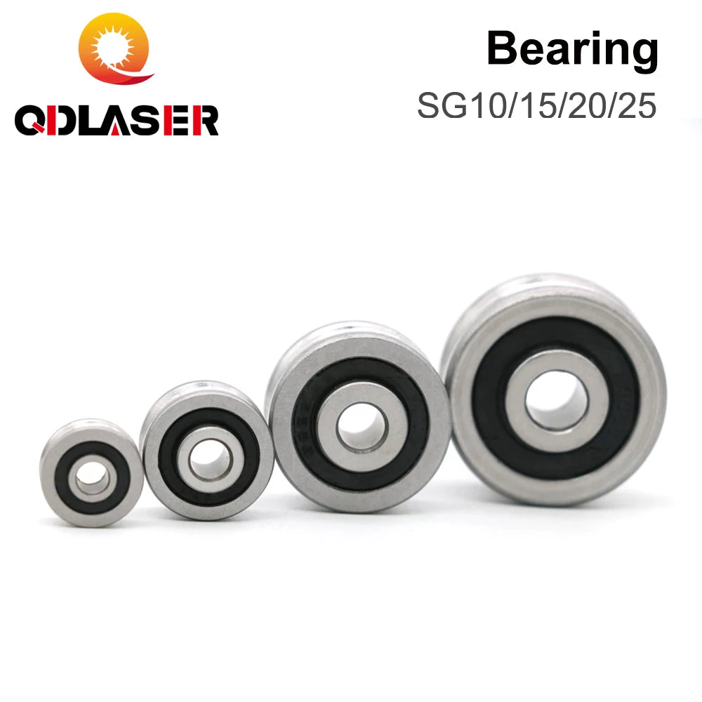 QDLASER 5 Pcs Bearings SG10 SG15 SG20 SG25 Groove Ball Bearings for CO2 Laser Engraving Cutting Machine
