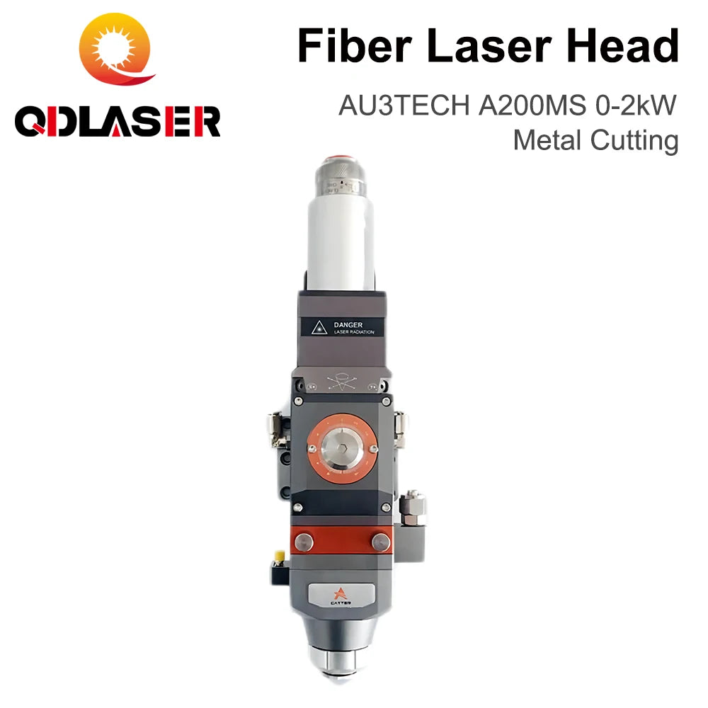 QDLASER Metal Fiber Cutting Head AU3TECH A200MS 0-2kW Automatic Focusing QBH for Laser Fiber Cutting Machines