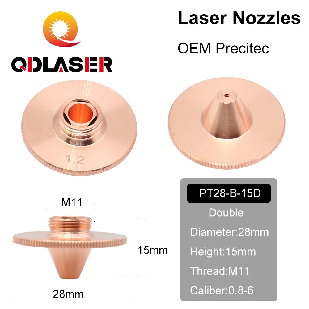 QDLASER OEM Precitec Type B Laser Cutting Nozzle D28