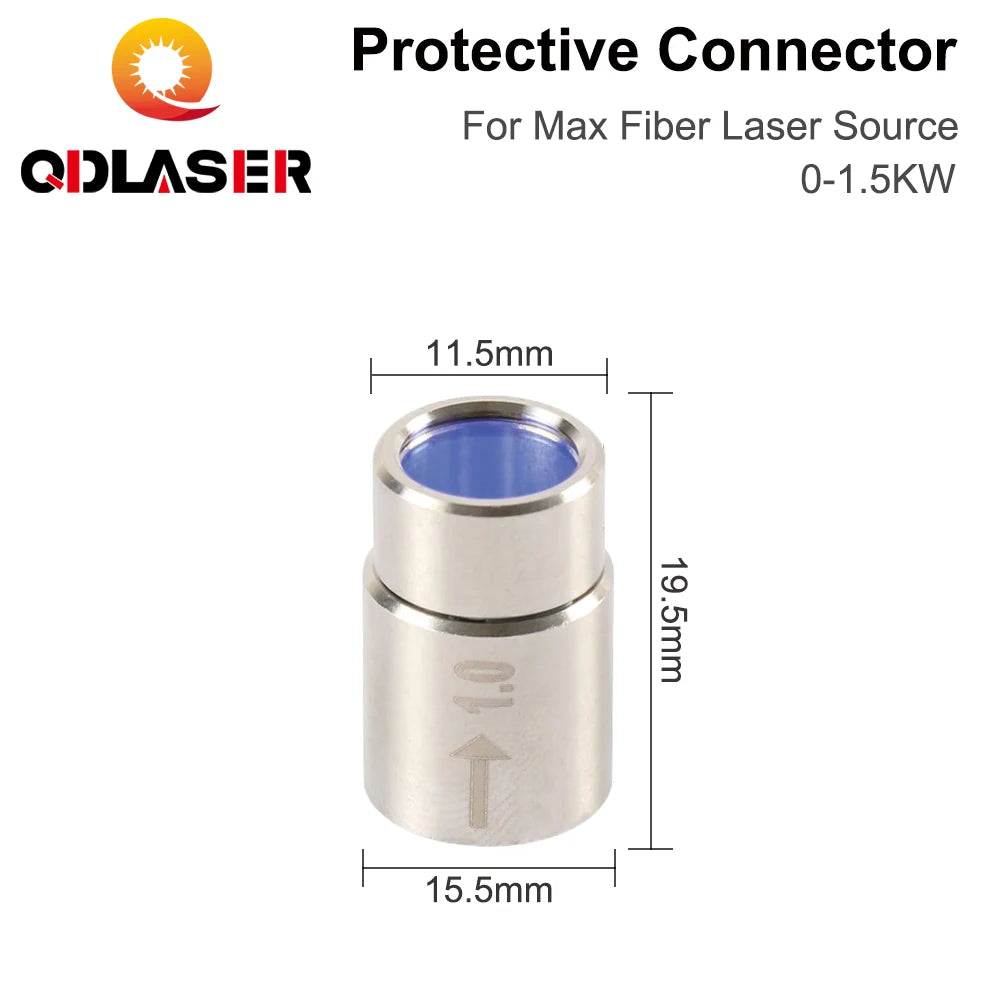 QDLASER Protective Connector Max 0-1.5KW Fiber Laser Source Output Protective Connector Lens Group for Max Fiber Laser Source