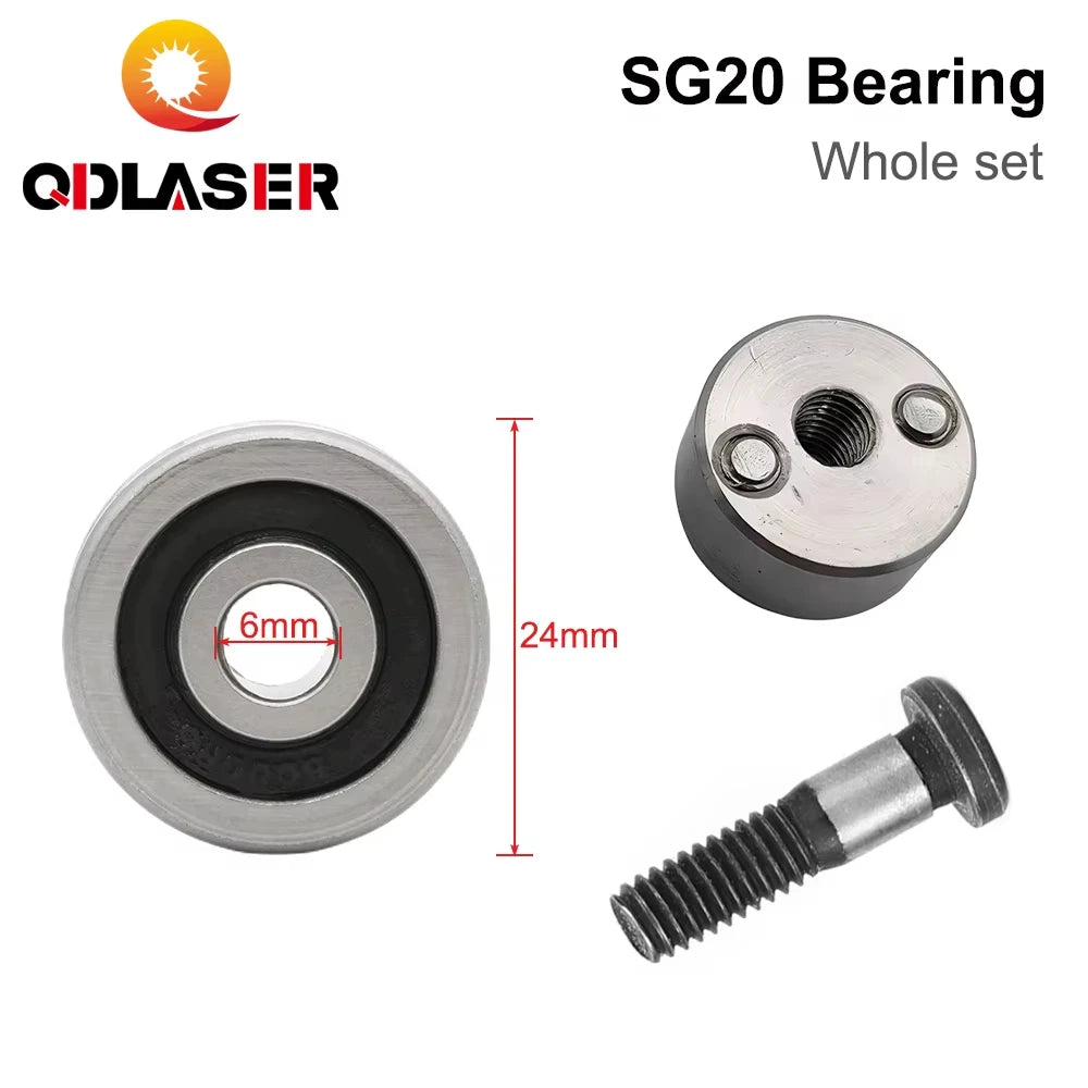 QDLASER Bearing SG15 / SG20 Eccentric Wheel Groove Ball Bearings U Deep with Free Fixing Screws Transmission Eccentric Wheel