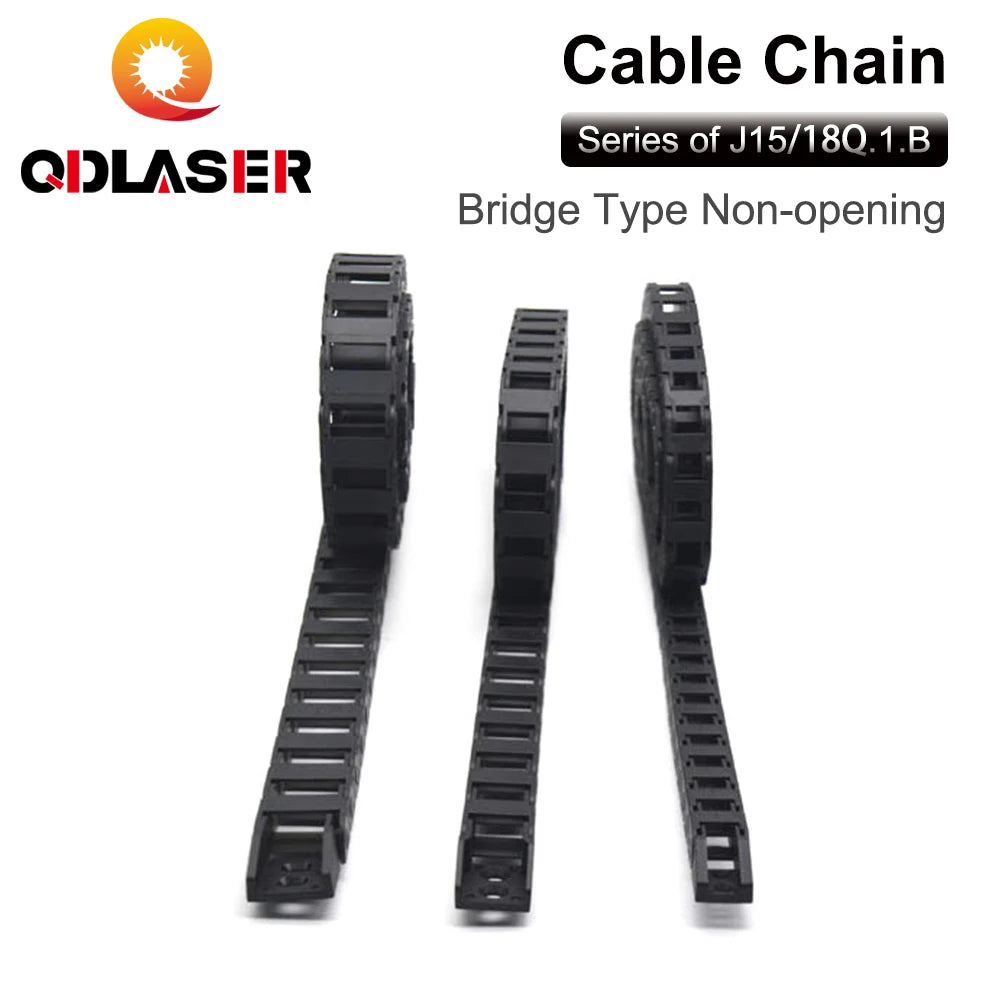 QDLASER Transmission Cable Chain 15x20 15x30 18x25 18x37 Mm Bridge Type Non-Opening Plastic for Mechanical Drive Drag Chains