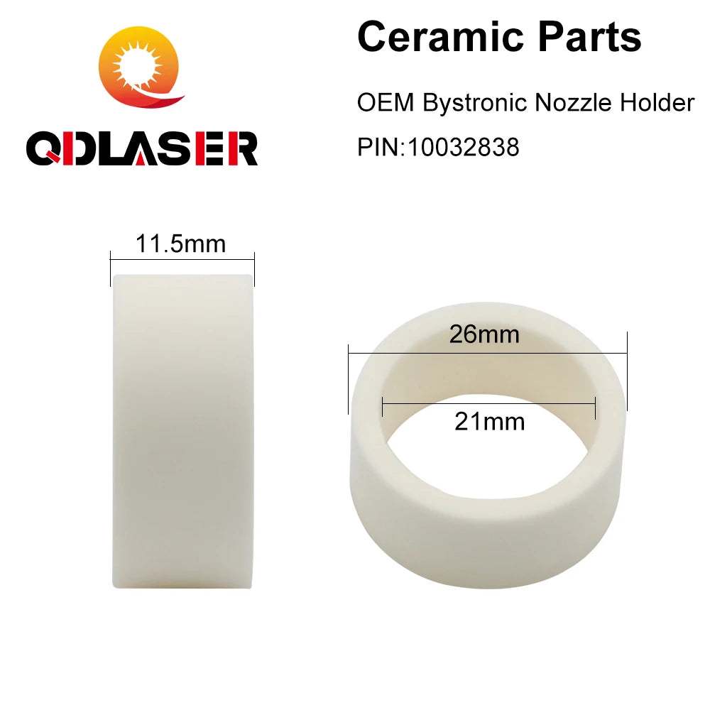QDLASER Laser Ceramic Nozzle Holder Model 1959 D26 H10.9/9010 D28 H6.5/10032838 D26 H11.5/10064099 M15-M10