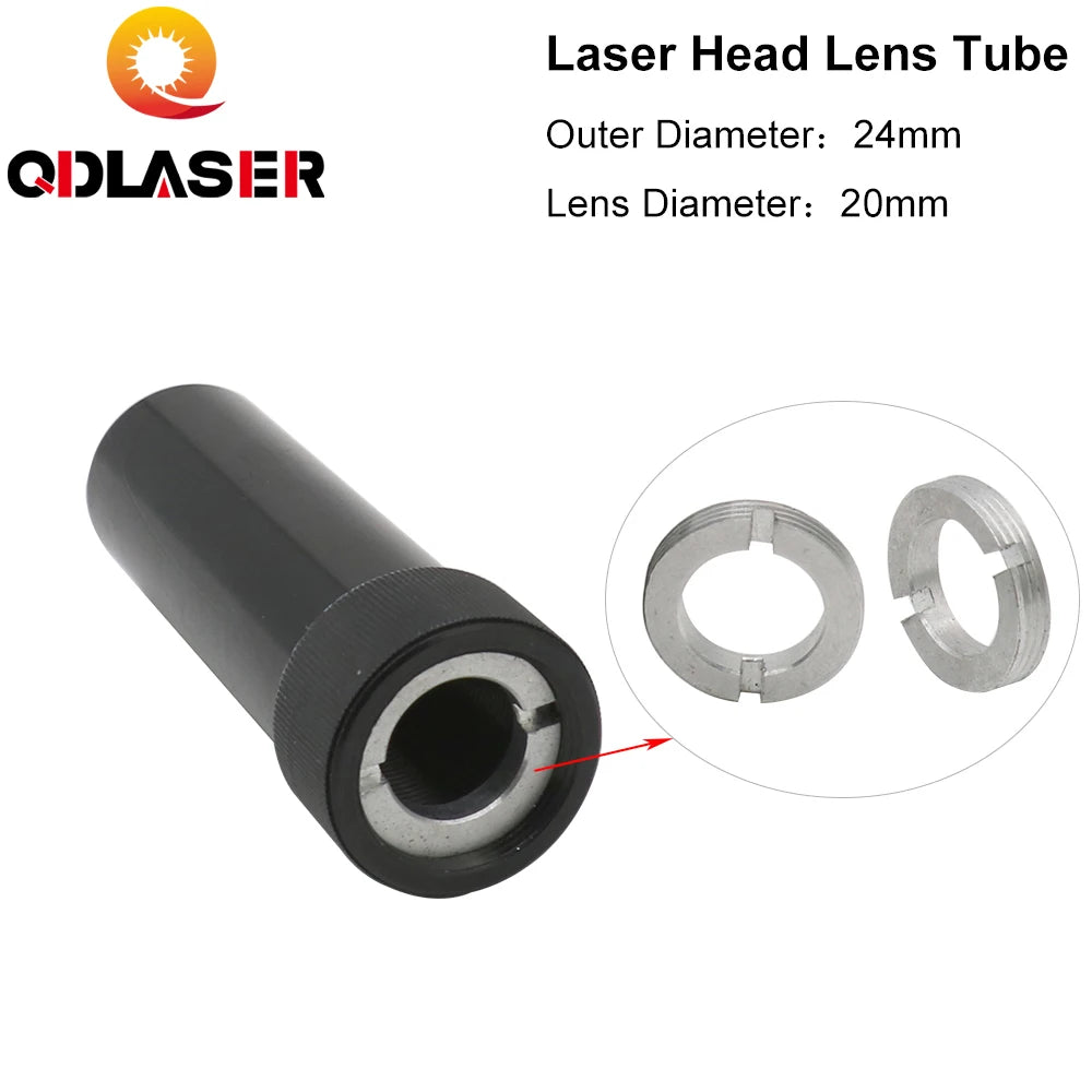 QDLASER C Series CO2 Lens Tube Outer Diameter 24mm for Lens Dia.20mm for CO2 Laser Cutting Machine