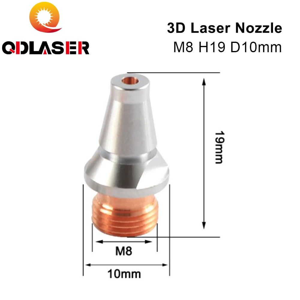 QDLASER High Quality 3D Industry Laser Nozzles 2.0 2.5mm M8 H19 D10 for Prima Fiber Laser Cutting Head