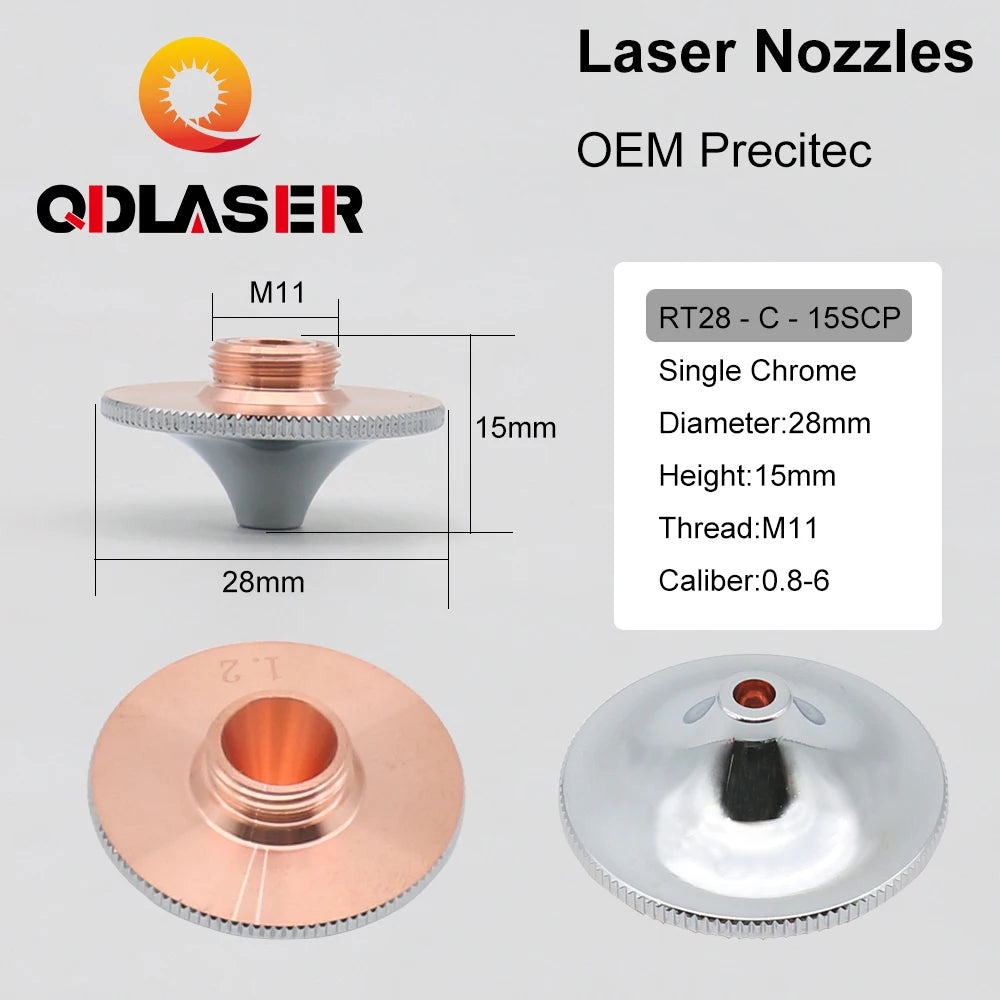 QDLASER OEM Type C Laser Cutting Nozzle D28mm for Precitec Fiber Laser Cutting Head