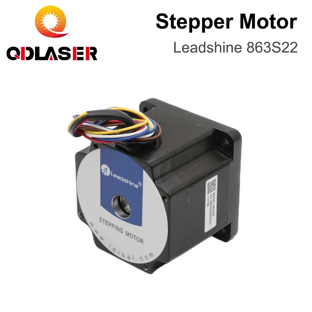QDLASER Leadshine 3 Phase Stepper Motor 863S22 for NEMA34 5A Length 71mm Shaft 12mm