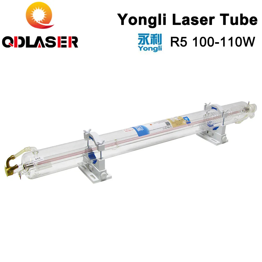 Yongli R5 100w Co2 Laser Tube 100W Rated Power 120W Max Power 1450mm Length 80mm Diameter for Co2 Laser Machine
