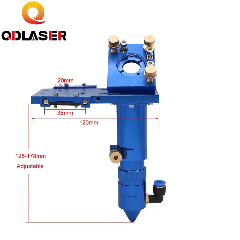 QDLASER High Quality CO2 Laser Head Focus Lens 20mm Reflective Mirror 25mm Integrative Mount for Laser Engraving Cutting Machine