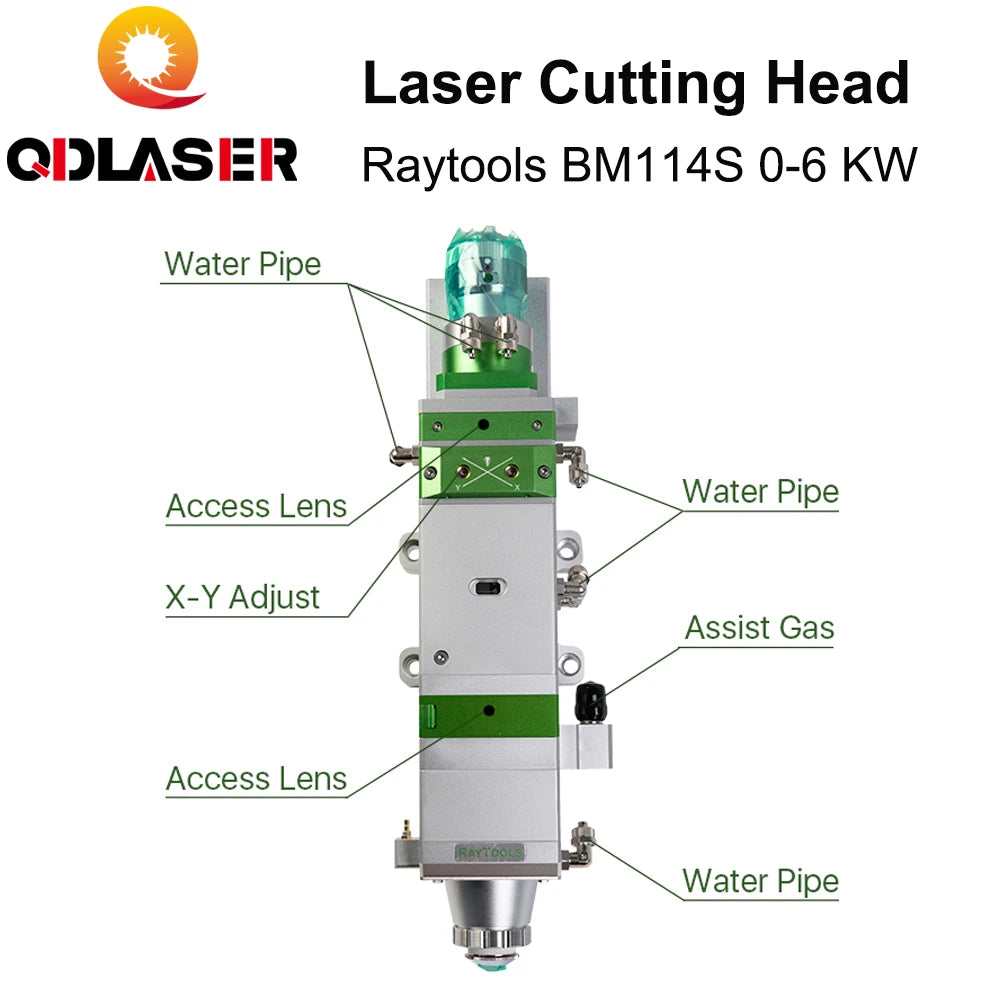 QDLASER BM114S 0-6000W Auto Focusing Fiber Laser Head Metal Cutting Professional Supplier Laser Spare Parts For Raytools