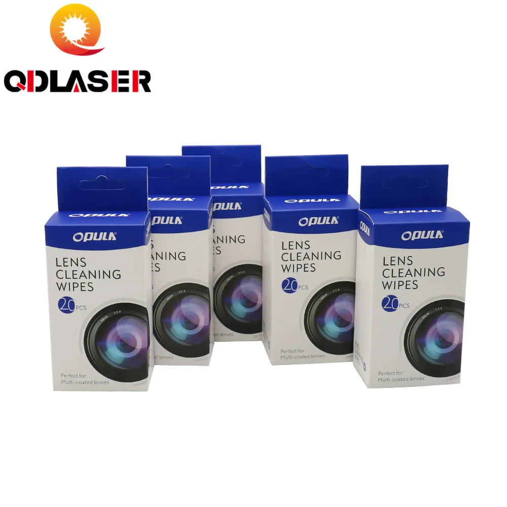QDLASER Lens cleaning wipes Suitable for multi-layer coated lenses for 10.6um CO2 and 1064nm Fiber Laser Lenses mirror 20 Pcs
