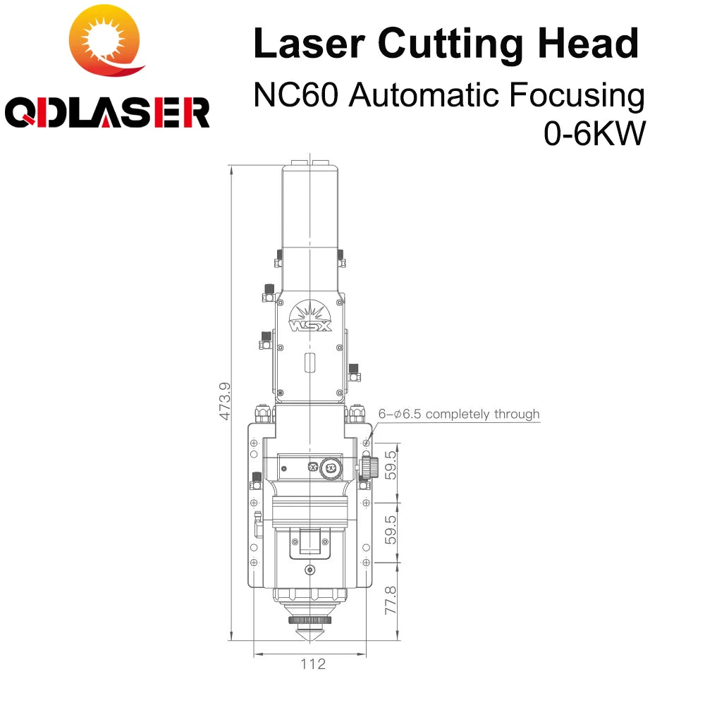 QDLASER WSX Auto Focusing Fiber Laser Cutting Head NC60