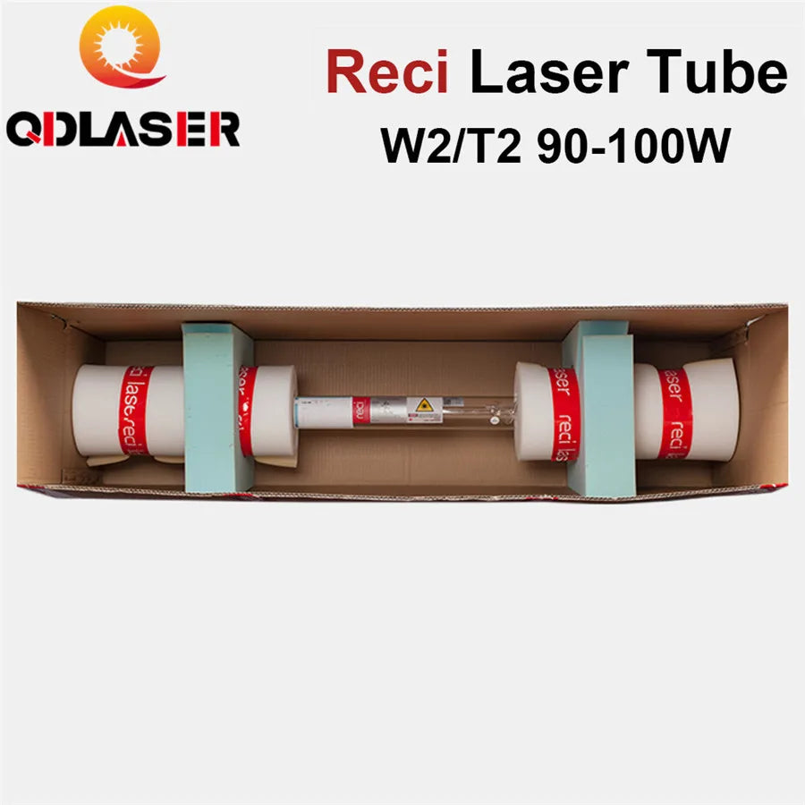 Reci Laser Tube 100w W2 90W-100W Length 1050mm Dia. 80mm for CO2 Laser Engraving and Cutting Machine