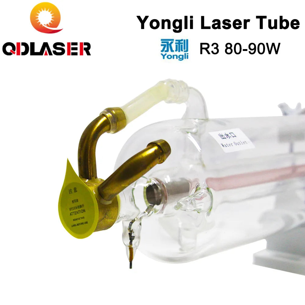 10months Warranty Yongli R3 80W Laser Tube 1250mm Length 80mm Diameter for Co2 Laser Engraving and Cutting Machine
