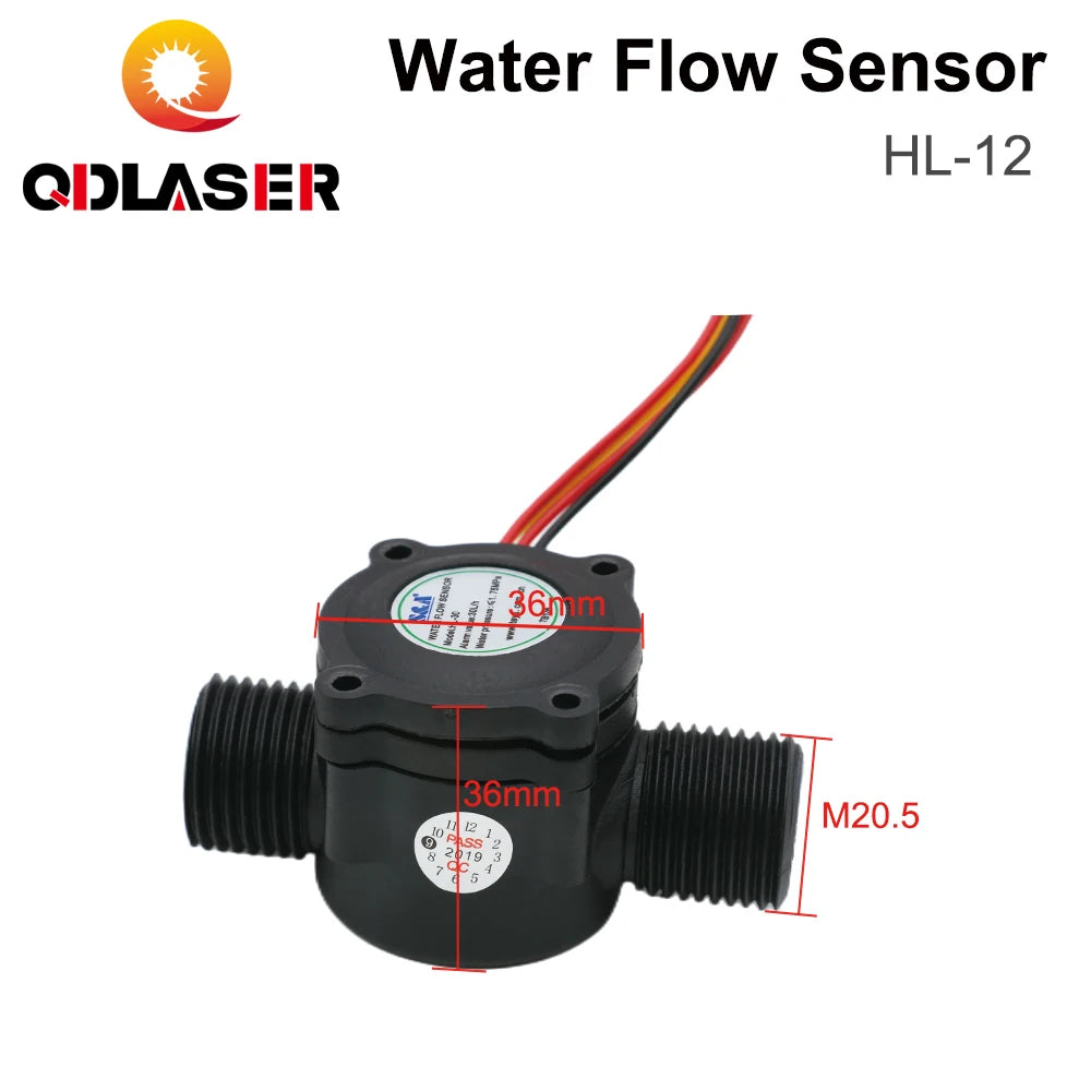 QDLASER S&A HL-12 Water Flow Switch Sensor CO2 Laser Engraving Machines for S&A Chillers