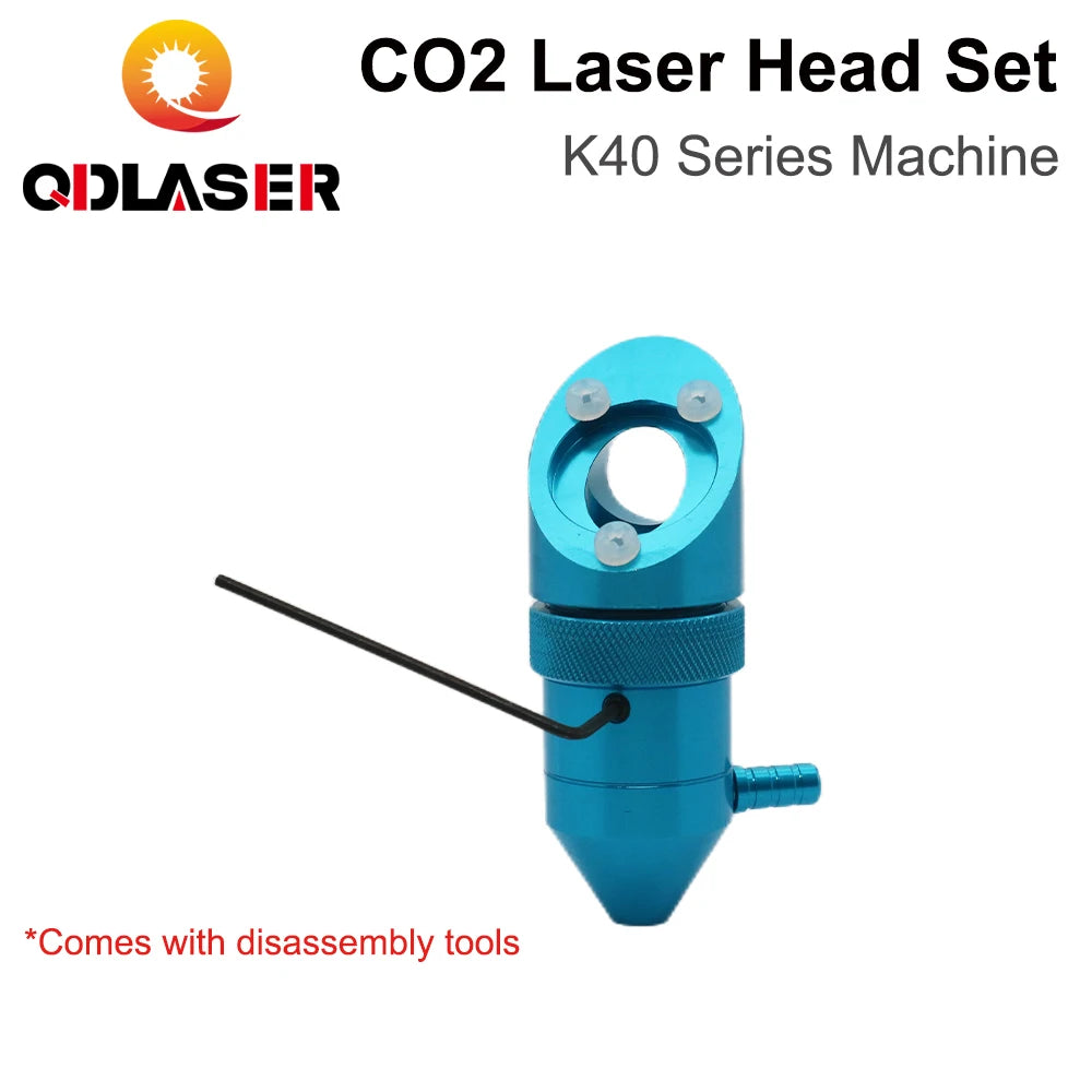 QDLASER CO2 Laser Head for K40 Series Laser Engraving Cutiing Machine Lens Dia 15/18mm Focal Length 50.8mm Mirror 20mm
