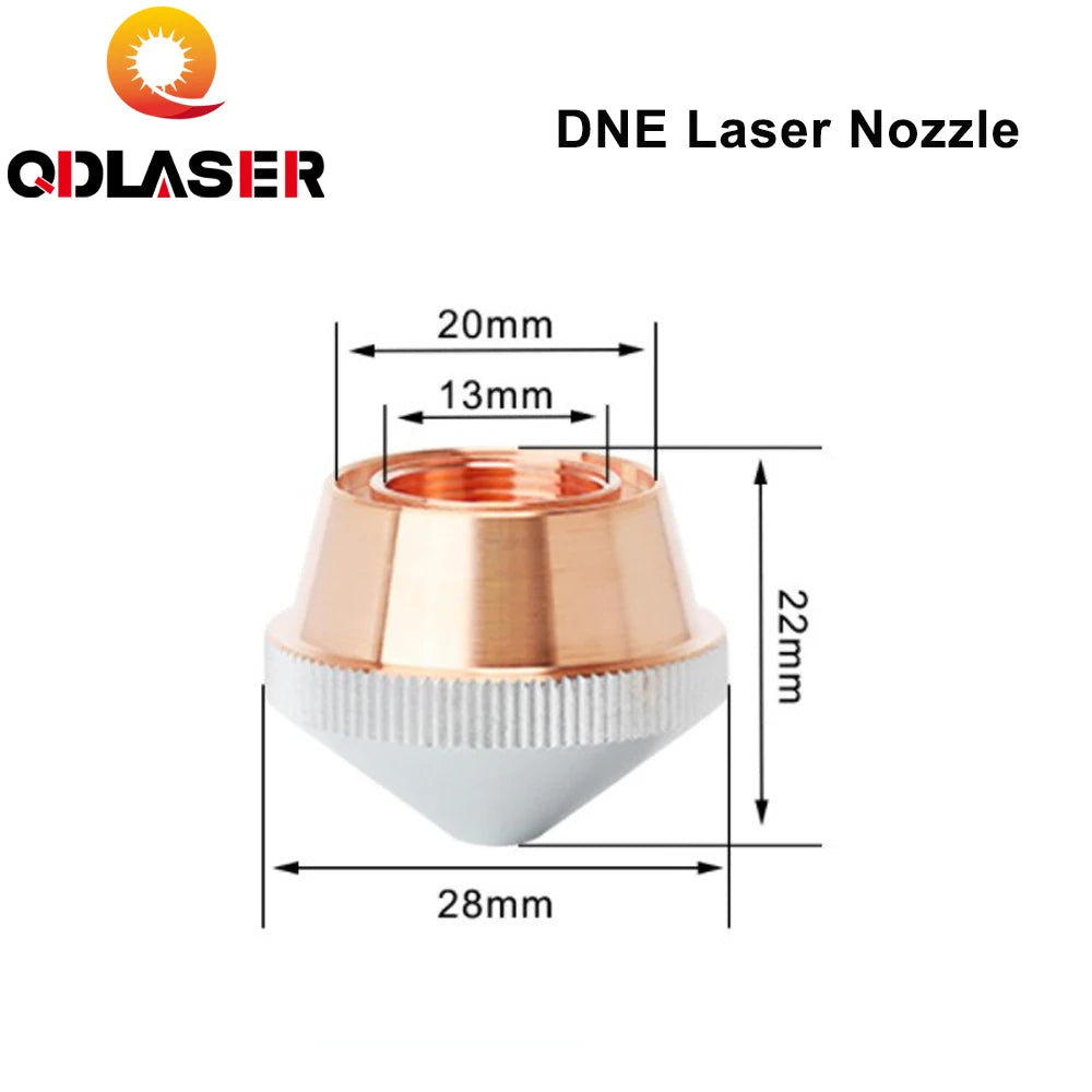 QDLASER Original DNE Laser Nozzle Single/Double Layer Nozzle D28 H22 M14 Fiber Laser cutting Machines Nozzle