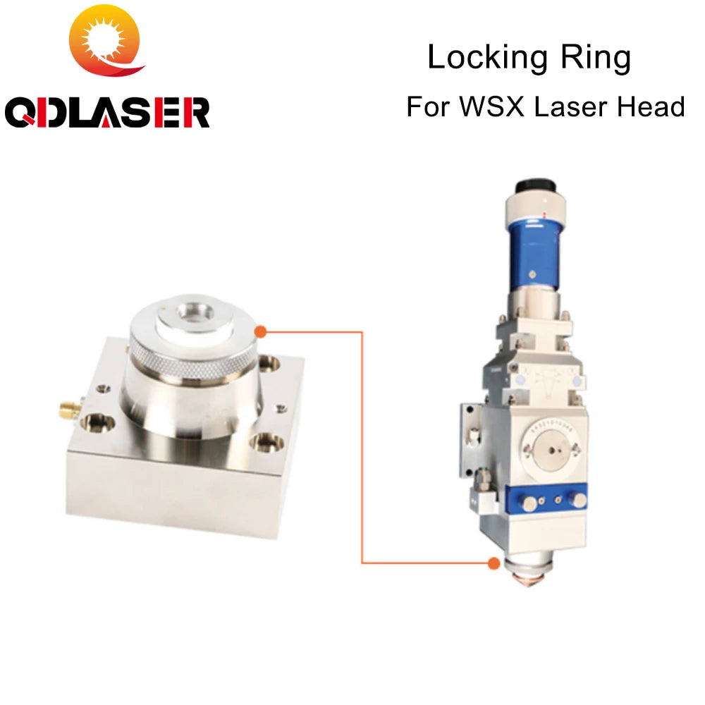 QDLASER Laser Nozzle Connector Fasten Ring for WSX NC12/NC30 Fiber Laser Head Ceramic Lock Ring Nut