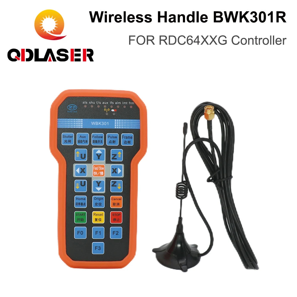 QDLASER Ruida Handle Wireless Operation BWK301R BWK301T for CO2 Laser Controller RDC6442G RDC6442S RDC6432G RDC6332M