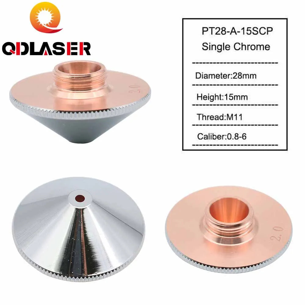 QDLASER Fiber Laser Cutting Machine Parts D28 OEM Precitec Type a Normal Laser Cutting Nozzle