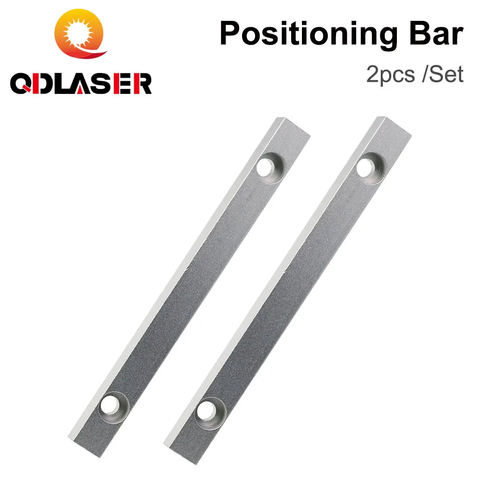 QDLASER Worktable Positioning Bar 2pcs 125*12mm Dia.6mm + 4pcs Positioning Screw for Fiber & Co2 Marking Engraving Machine