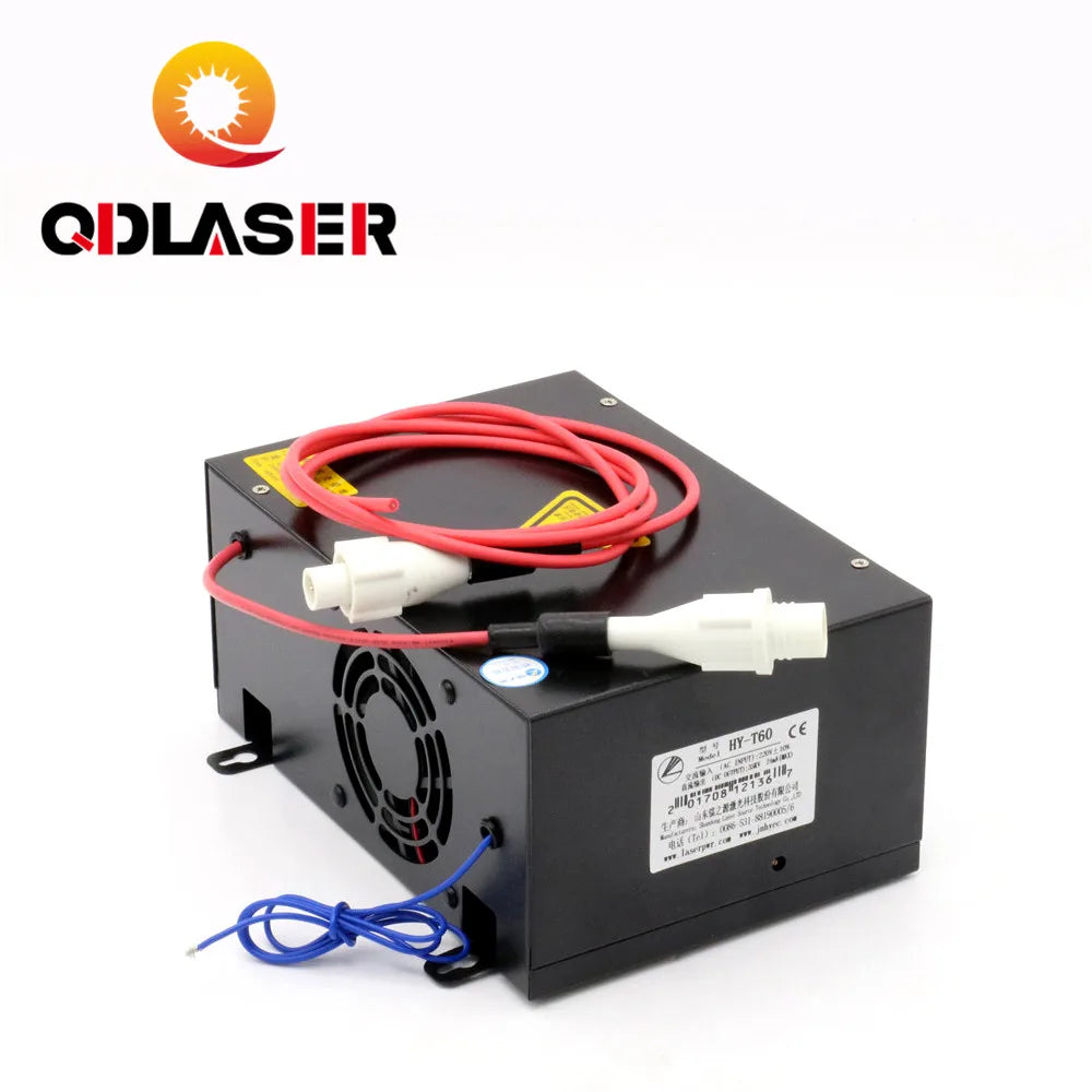 QDLASER 60W CO2 Laser Power Supply for CO2 Laser Engraving Cutting Machine HY-T60 T / W Plus Series with Long Warranty