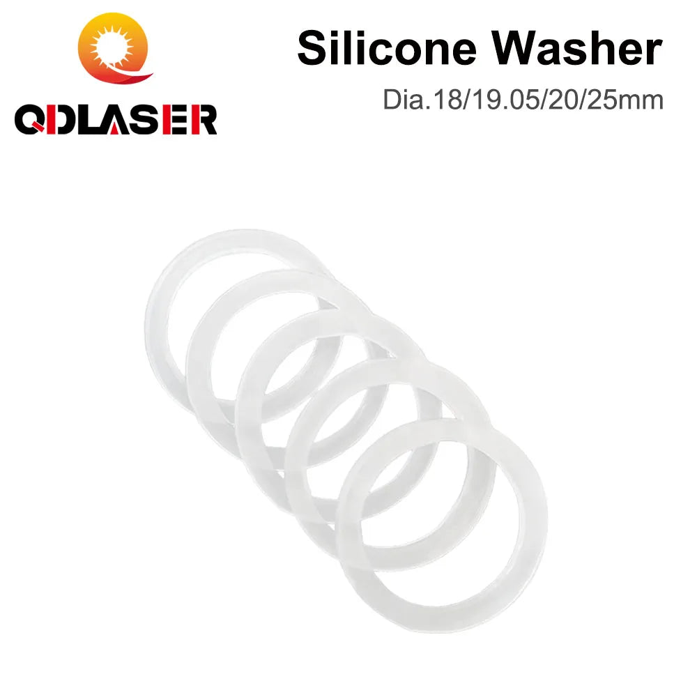 QDLASER Laser Lenses Silicone Washer Dia.18/19.05/20/25mm for CO2 Laser Focusing Lens Mirrors