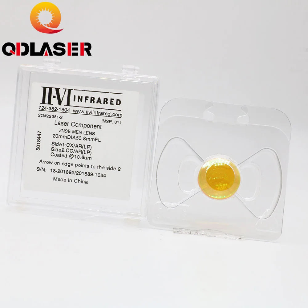II-VI ZnSe D38.1mm 50.8mm CO2 Laser High Power Focus Lens for CO2 Laser Engraving and Cutting Machine