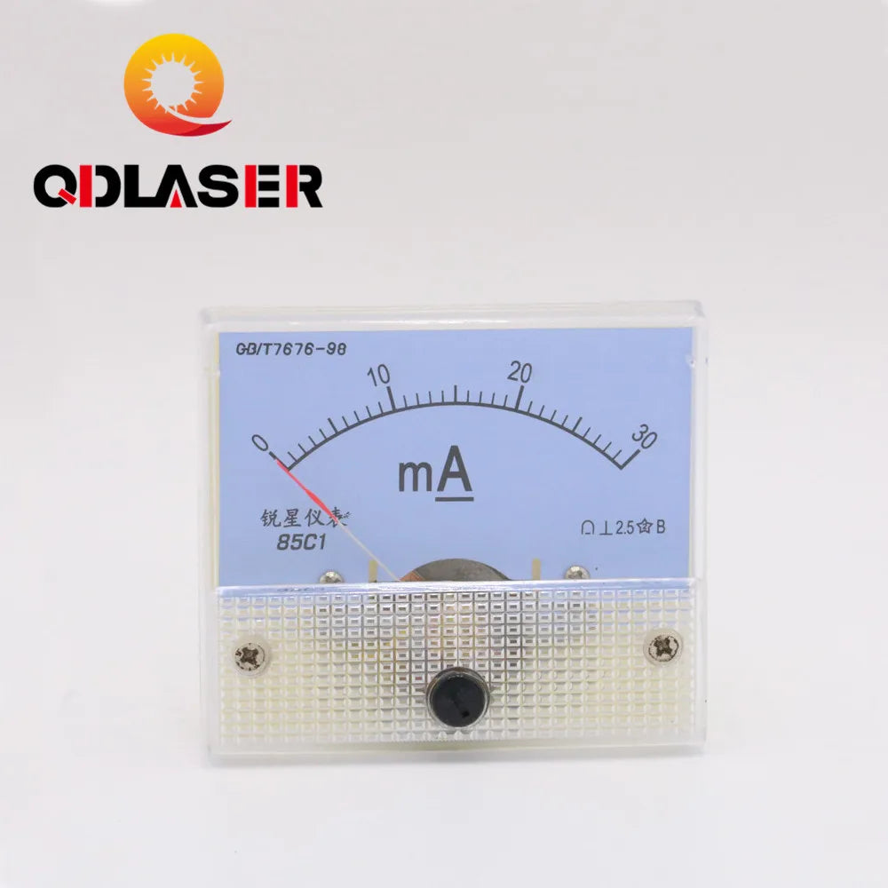 85C1 DC Analog Amperemeter 0-50mA Pointer Current Voltage Meter Gauge AMP Milliammeter Panel for CO2 Laser Tube Power Supply