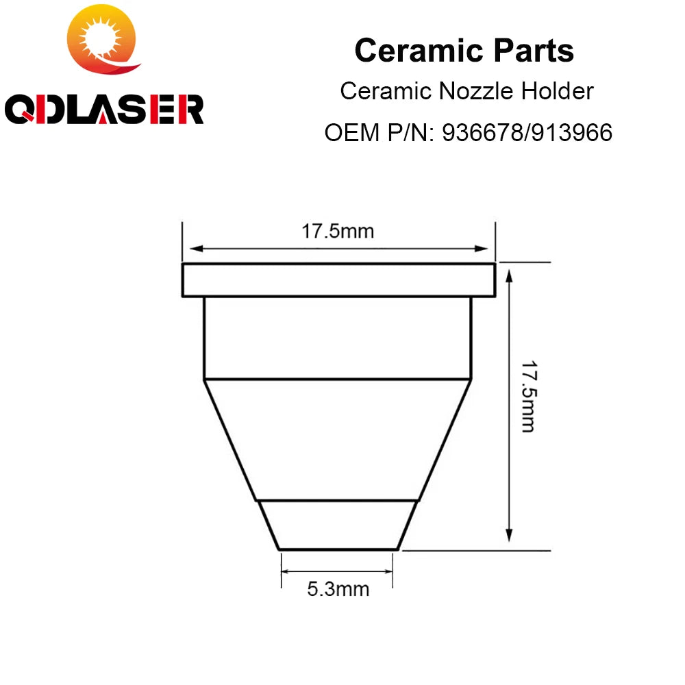 QDLASER Laser Ceramic Parts OEM 936678/913966 For Laser Fiber Cutting Head