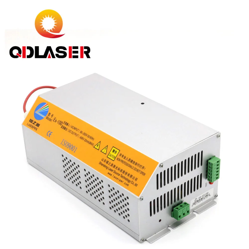 QDLASER 100-120W HY-Es100 Es Series CO2 Laser Power Supply for CO2 Laser Engraving Cutting Machine