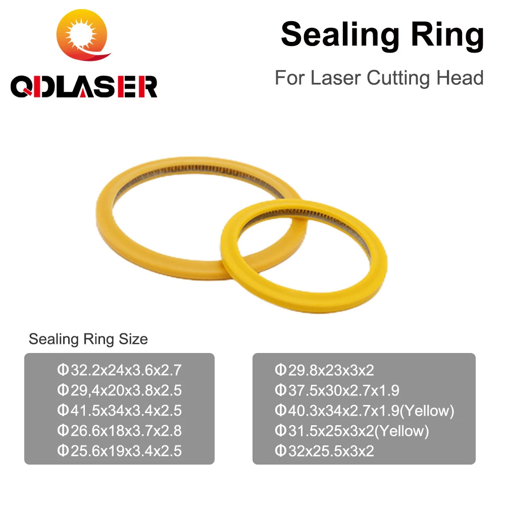 QDLASER Seal ring gasket protection window Yellow / white for Raytools/Precitec/WSX/Bodor Customizable Size for Fiber Laser Head
