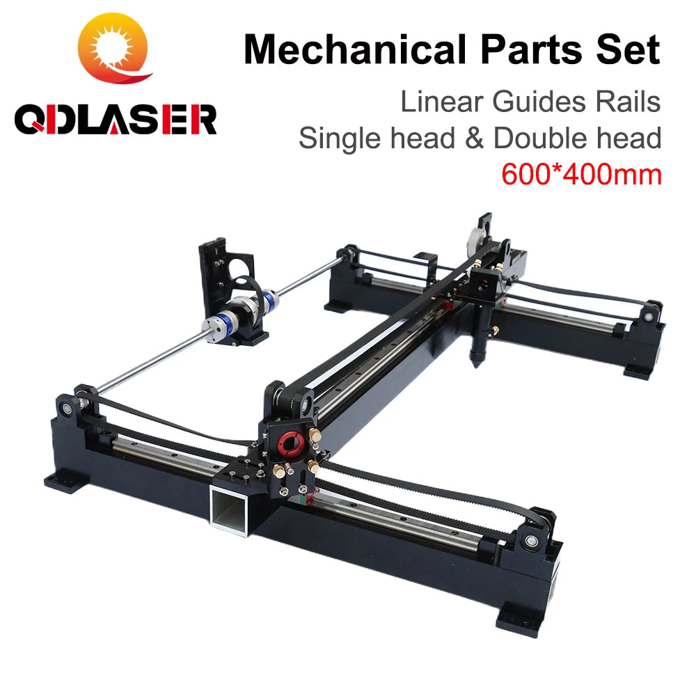 QDLASER Mechanical Linear Guides Rails 600*400mm Parts Set 6040 Single Double Head Laser Kits Spare Parts DIY CO2 Laser Machine