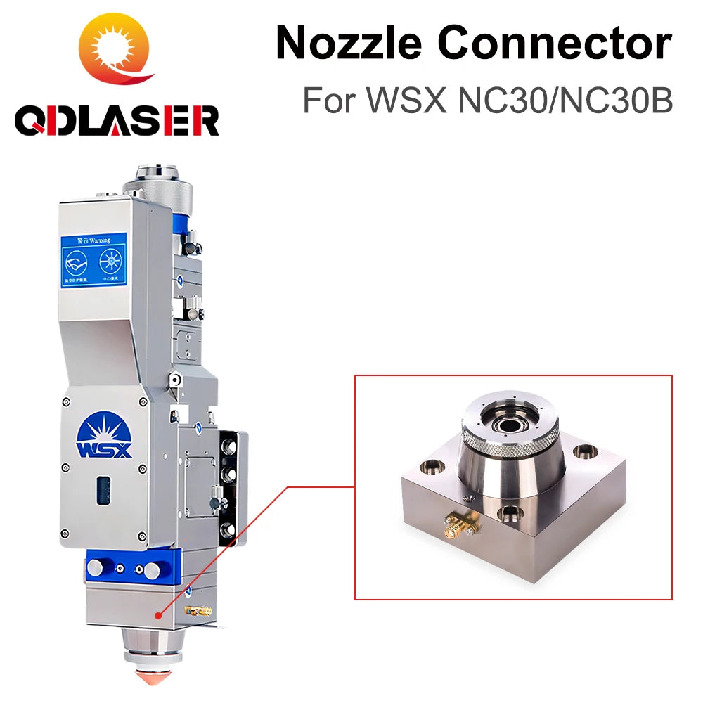 QDLASER WSX Fiber Cutting Nozzle Connector Capacitive Sensor Ceramic Holder for WSX NC30 NC30B Laser Head Metal Cutting Part
