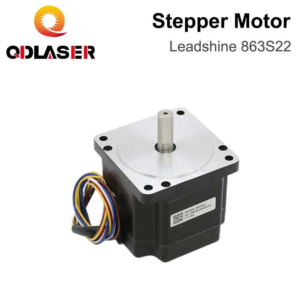 QDLASER Leadshine 3 Phase Stepper Motor 863S22 for NEMA34 5A Length 71mm Shaft 12mm
