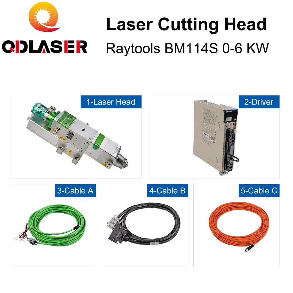 QDLASER BM114S 0-6000W Auto Focusing Fiber Laser Head Metal Cutting Professional Supplier Laser Spare Parts For Raytools