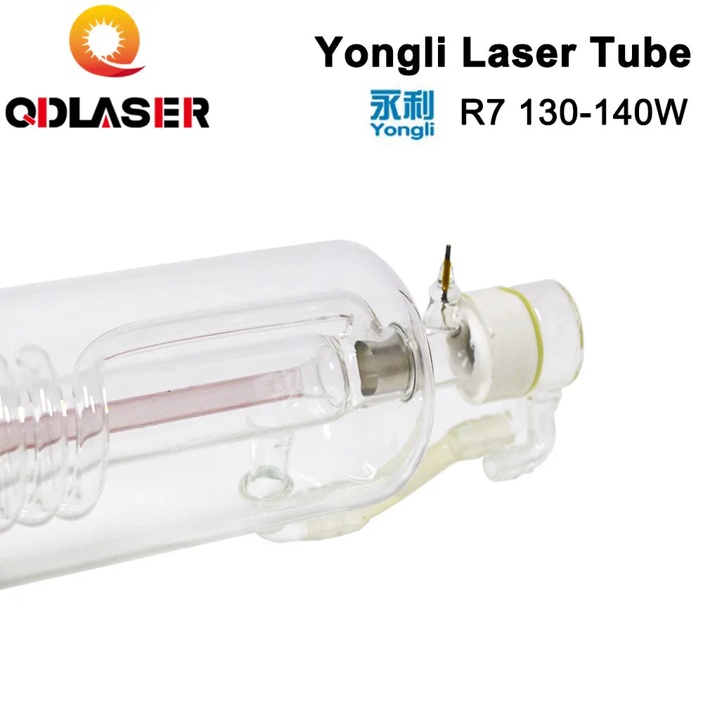 Yongli R7 Co2 Laser Tube 130W Rated Power 150W Max Power 1650mm Length 80mm Diameter for Laser Tube Cutting