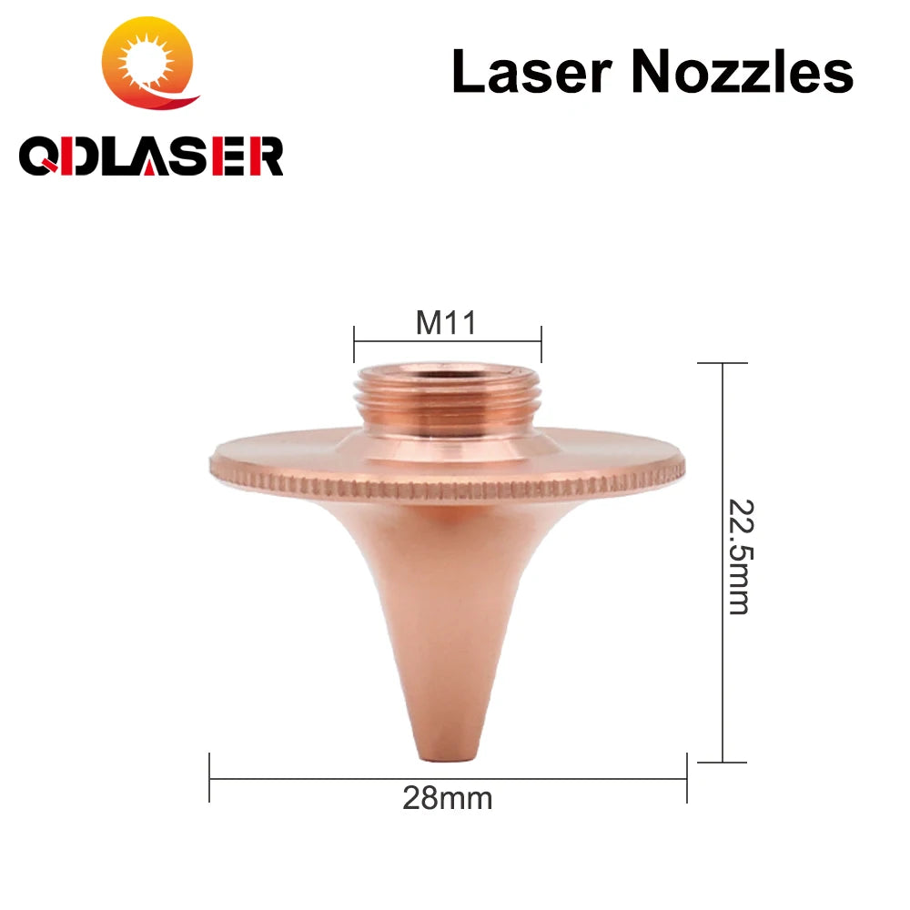 QDLASER Precitec D Type Laser Fiber Nozzle Single Layer Dia.28mm Caliber 1.5/2.0 for Precitec Fiber Laser Cutting Head
