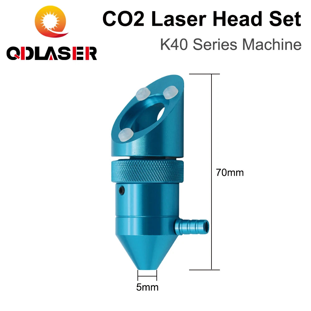 QDLASER CO2 Laser Head for K40 Series Laser Engraving Cutiing Machine Lens Dia 15/18mm Focal Length 50.8mm Mirror 20mm