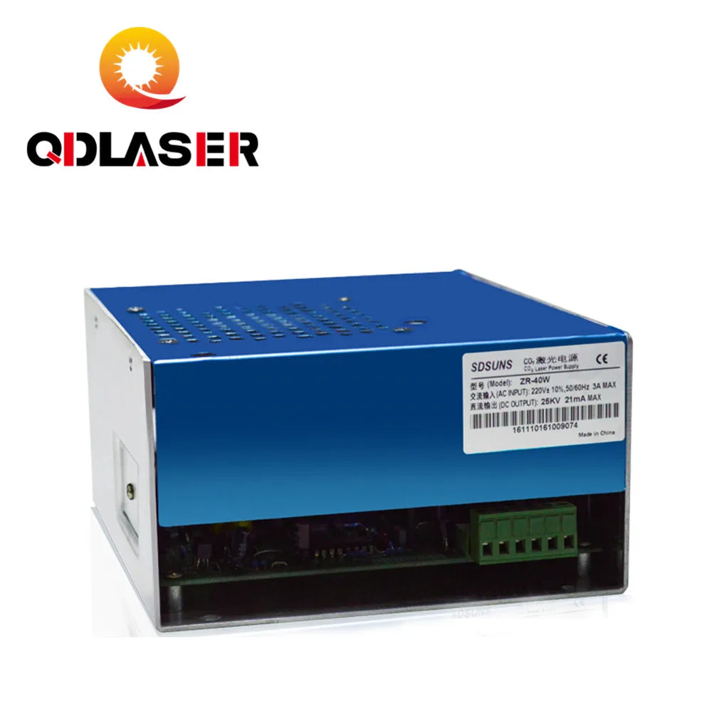 QDLASER Co2 Laser Power Supply 40w for 30W 40W 50W Co2 Glass Laser Tube