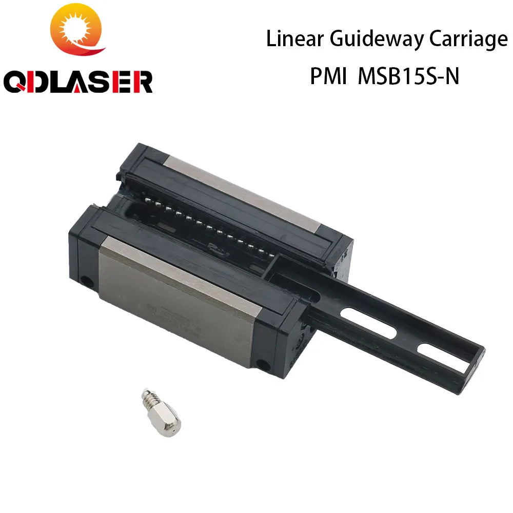 QDLASER Original Taiwan PMI Linear Guideway Carriage Block MSB15S-N for CO2 Laser Engraving Cutting Machine