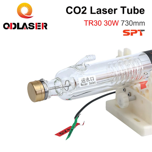 QDLASER SPT TR30 30-40W Co2 Laser Tube Length 730mm Dia.50mm for CO2 Laser Engraving and Cutting Machine