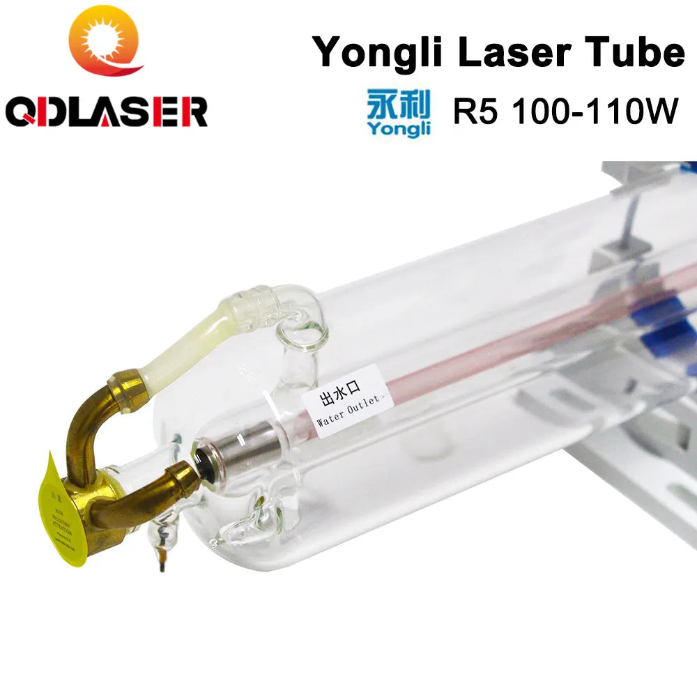 Yongli R5 100w Co2 Laser Tube 100W Rated Power 120W Max Power 1450mm Length 80mm Diameter for Co2 Laser Machine