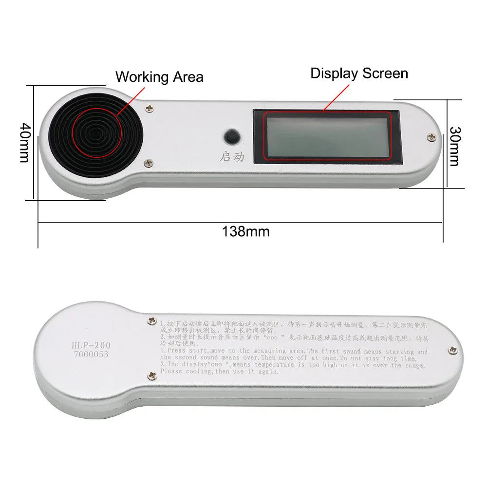 Handheld Laser Power Meter HLP-200 CO2 Laser Tube Power Meter 0-200W for Laser Equipment Marking Engraving Cutting Machine