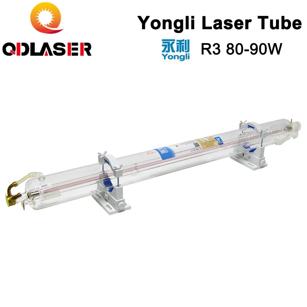 10months Warranty Yongli R3 80W Laser Tube 1250mm Length 80mm Diameter for Co2 Laser Engraving and Cutting Machine